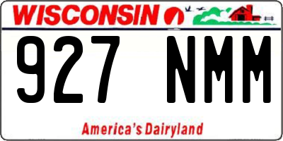 WI license plate 927NMM