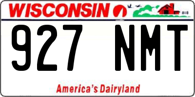WI license plate 927NMT