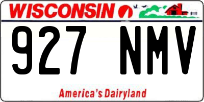 WI license plate 927NMV
