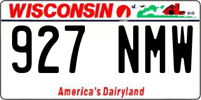 WI license plate 927NMW