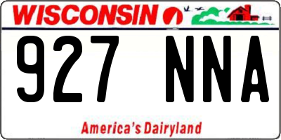 WI license plate 927NNA