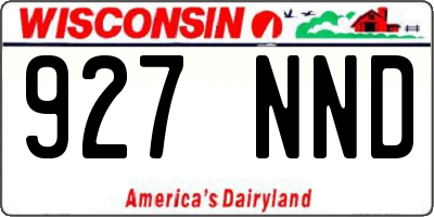 WI license plate 927NND