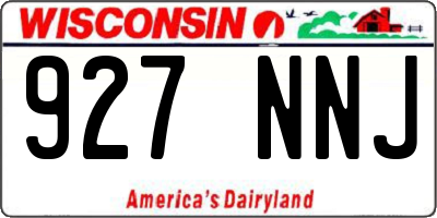 WI license plate 927NNJ