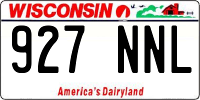 WI license plate 927NNL