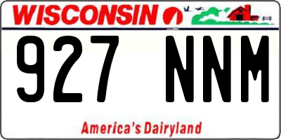 WI license plate 927NNM