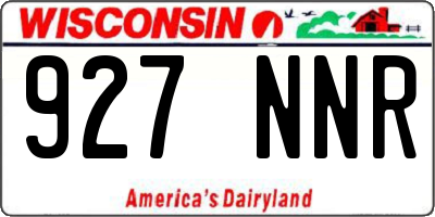 WI license plate 927NNR