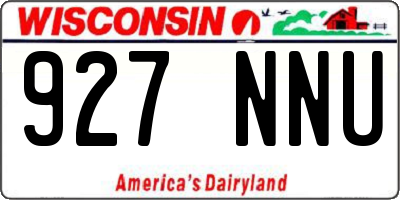 WI license plate 927NNU