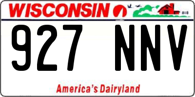 WI license plate 927NNV