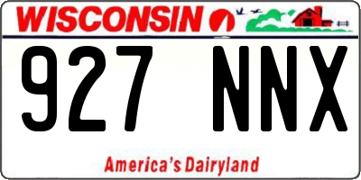 WI license plate 927NNX