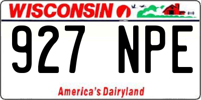 WI license plate 927NPE