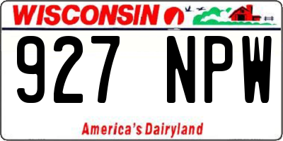 WI license plate 927NPW