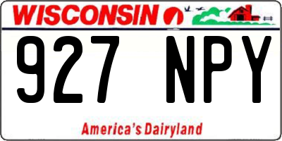 WI license plate 927NPY