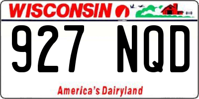 WI license plate 927NQD