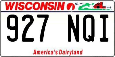 WI license plate 927NQI