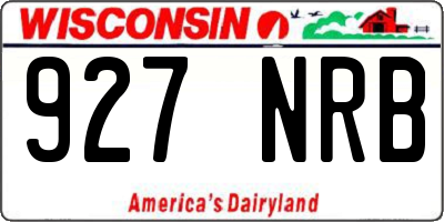 WI license plate 927NRB