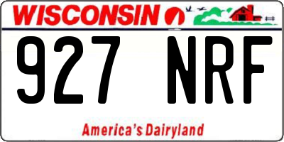 WI license plate 927NRF