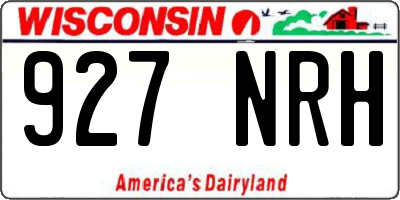 WI license plate 927NRH
