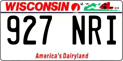 WI license plate 927NRI