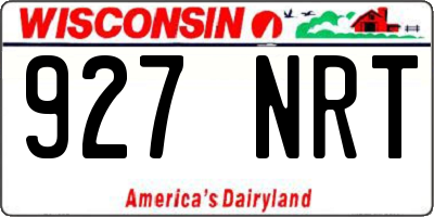 WI license plate 927NRT