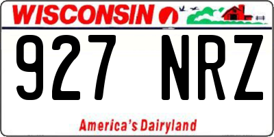 WI license plate 927NRZ