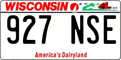 WI license plate 927NSE