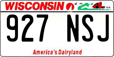 WI license plate 927NSJ