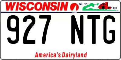 WI license plate 927NTG