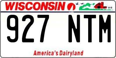 WI license plate 927NTM