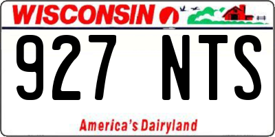 WI license plate 927NTS