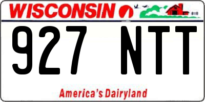 WI license plate 927NTT