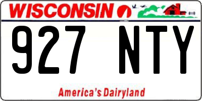 WI license plate 927NTY
