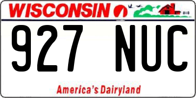 WI license plate 927NUC