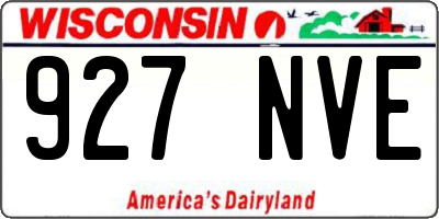 WI license plate 927NVE