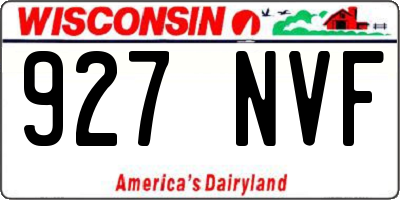WI license plate 927NVF