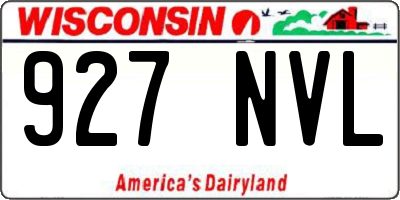 WI license plate 927NVL