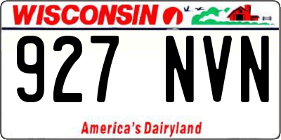 WI license plate 927NVN