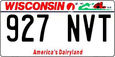 WI license plate 927NVT