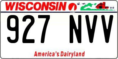 WI license plate 927NVV