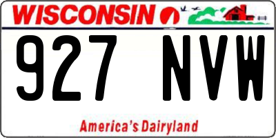 WI license plate 927NVW