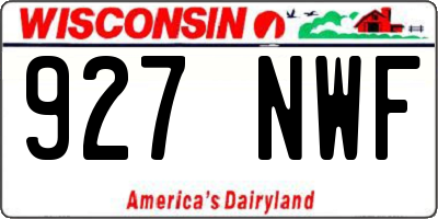 WI license plate 927NWF