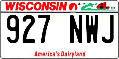 WI license plate 927NWJ