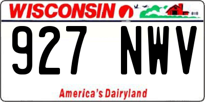 WI license plate 927NWV