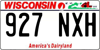 WI license plate 927NXH