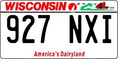 WI license plate 927NXI