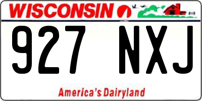 WI license plate 927NXJ
