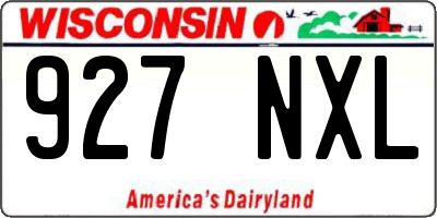 WI license plate 927NXL