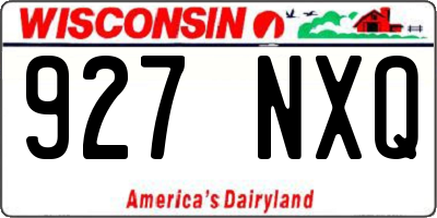 WI license plate 927NXQ