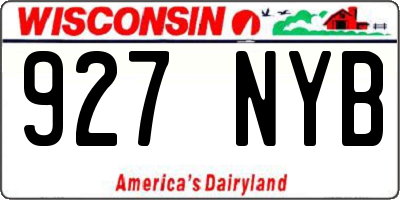WI license plate 927NYB