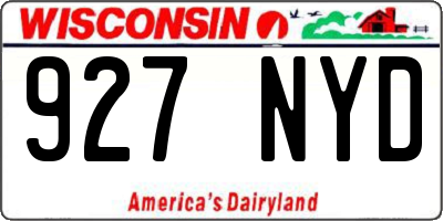 WI license plate 927NYD