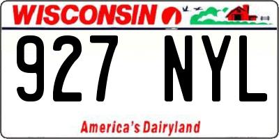 WI license plate 927NYL